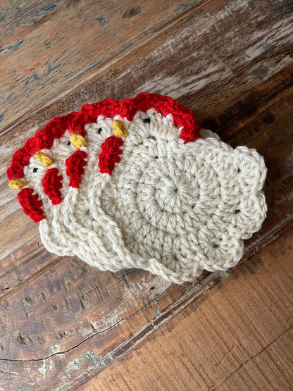 Crochet Chicken Coaster