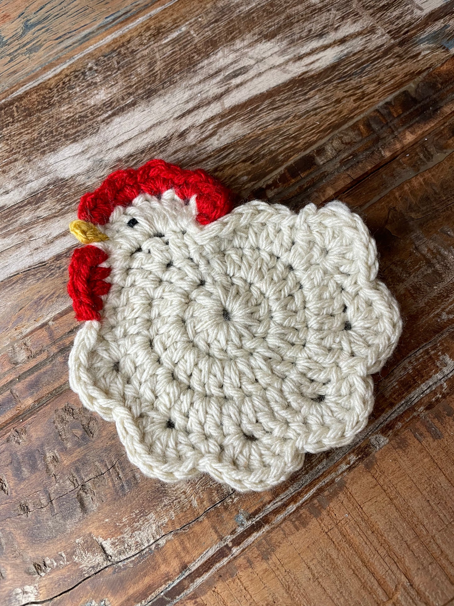 Crochet Chicken Coaster