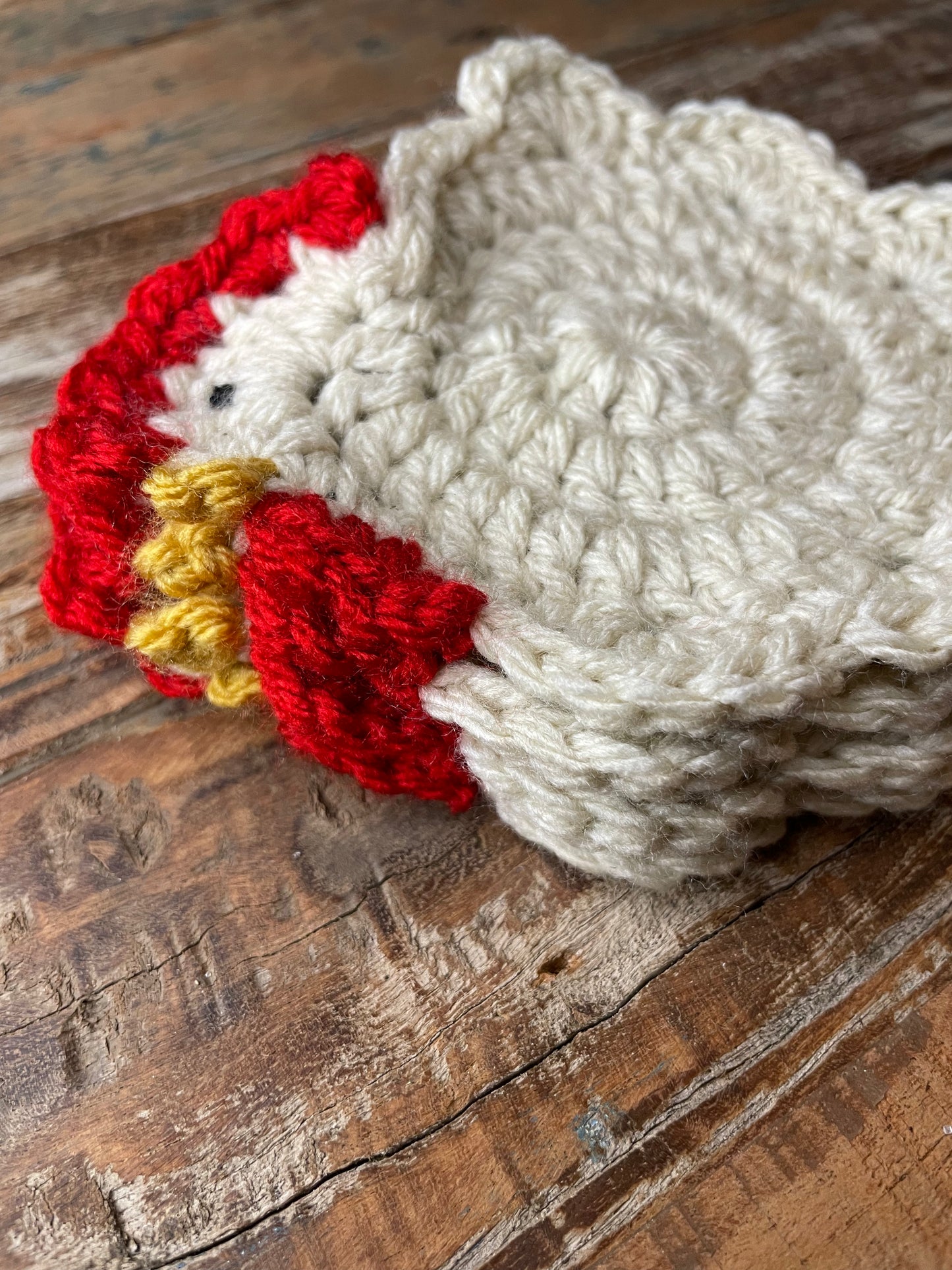 Crochet Chicken Coaster